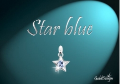 Star blue - přívěsek stříbřený